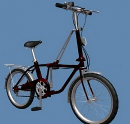 Stylish Black Folding Bike Model