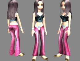 Beatuful Female Dancer Character Model