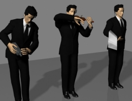 Models of Different Postures Waiters