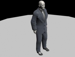 Human Character Model: MAN IN BLACK SUIT/BODYGUARD