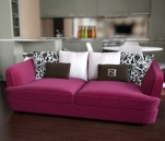 Purple sofa 3D model (with map)