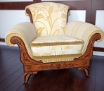 European-style single sofa 3D model (with map)