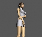 With a 3D model of the female skeleton (max format)
