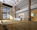 Office lobby 3D models (including maps, light area network)