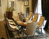 European-style dining table and chair combination of a set of 3D models