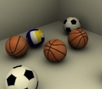 Basketball, soccer, volleyball 3D Models