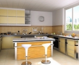 Country-style kitchen (with map)