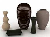 Several models of different shapes of vases