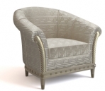 3D model of the classic European-style sofa, paragraph 4-3