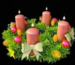 Pink candle decorations Model