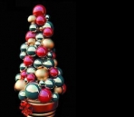 A variety of colors consisting of small balls Christmas tree Model