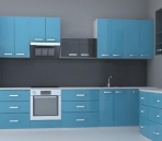 Adjust the 3D model of the blue body of cabinet