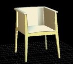 3D Model of sofa stool furniture 1-5 months