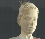 Bust model of female body
