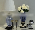 Combination of six sets of blue line decoration Model