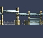 3D model of the main entrance of the school