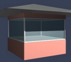 3D model of the security booth