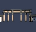 Commercial Plaza entrance model