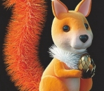 Model of a small squirrel plush