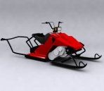 Red electric sled model