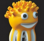 3D model of octopus pendant yellow