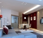 Bright and spacious living room model