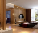 Bright and spacious living room design model