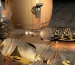 Cask, bottle scene model