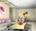Colorful living room model