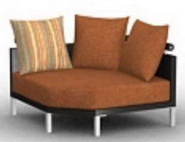 Upholstered round sofa