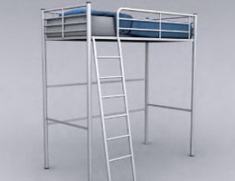 high sleeper with wardrobe & desk