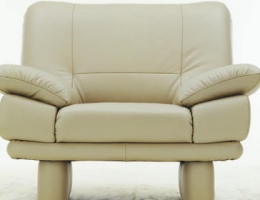 Write leather single sofa