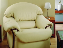 White back cushion armchair