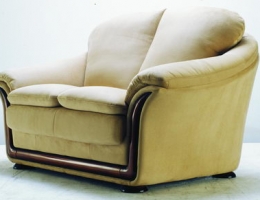 Solid color leather love seat
