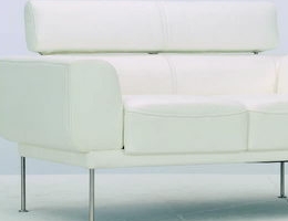 Pure white metal stabiliser sofa