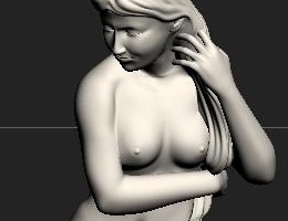 long hair female statue