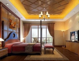 Warm Chinese style bedroom