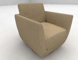 Pin check armchair