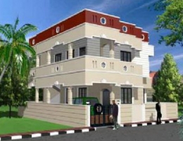 Double-decked House Seaside Villa Exterior Model