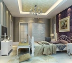 Simple and stylish bedroom model