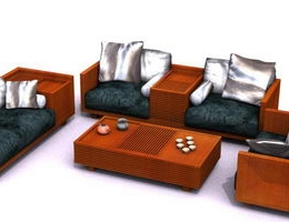 Modular sofa in living room