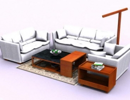 White sofa in living room