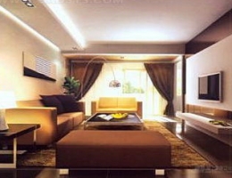 spacious living room with balcony