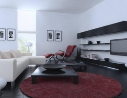 spacious and brightness modern living room