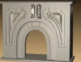 European white fireplace