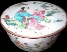 Acient Artwork Bowl With Lid China
