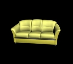 Beige leisure sofa 3d model