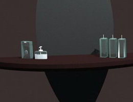 Dresser with mirror