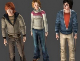 Harry Potter and Ron and Hermione