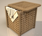 Wooden clothes storage box